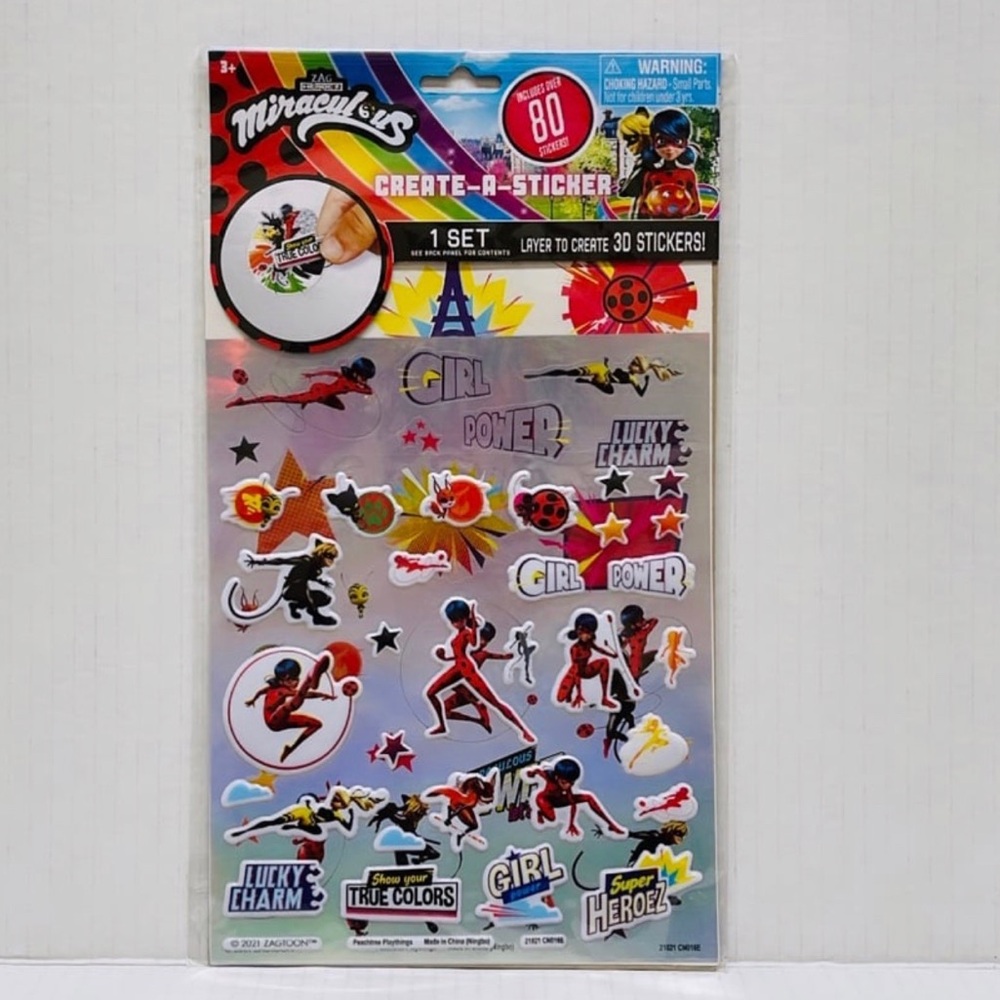 Zag Miraculous Create A Sticker Set - 80+ Stickers